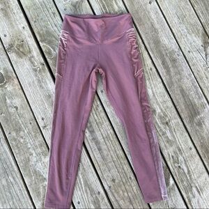 PINK Victoria’s Secret mauve velvet velour cozy leggings high waist size small